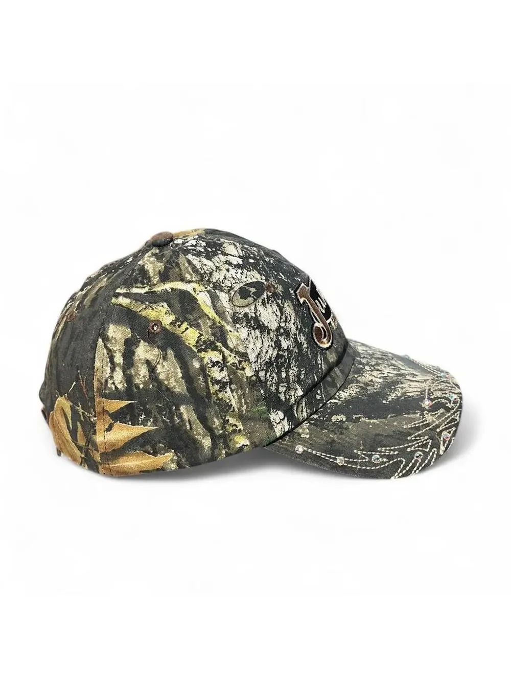 Vintage Justin Boots RealTree Camo Rhinestone Y2k Hat